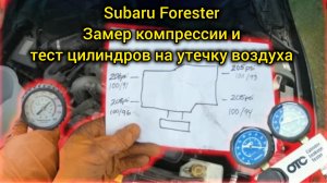 Subaru Forester замер компрессии и тест цилиндров на утечку воздуха