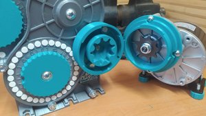 Переходник на дробилку солода Фрося 90х3 для велосипедного мотора