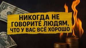 Никогда не говорите людям, что у вас всё хорошо! Это приносит бедность и болезни!