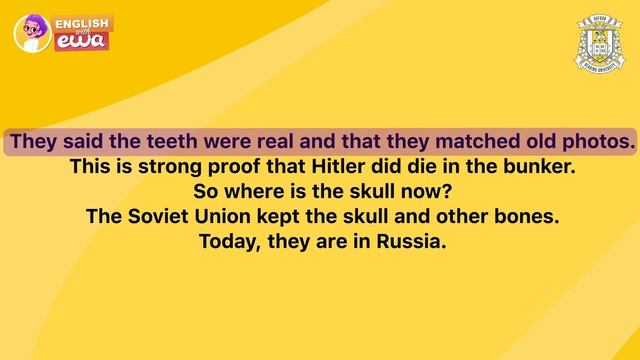 Easy English Podcast for Beginners 🎧  Did Hitler Really Die in Berlin  English Audiobook + QUIZ