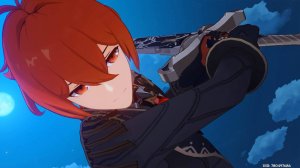 Задание легенд Дилюка катсцены Genshin Impact с китайской озвучкой (Итер)