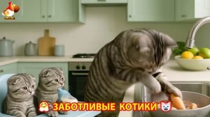 Заботливые котики спешат на помощь (114)