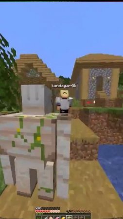 Ударил голема #TanDagar #Майнкрафт #Minecraft #Shorts