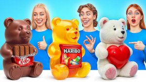 Мармеладная еда vs Настоящая еда vs Шоколадная еда Челлендж |Фантастические Лайфхаки