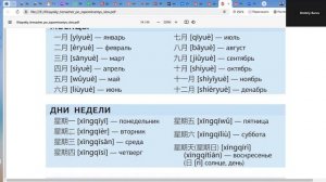 Китайский с нуля для начинающих . 月Месяцы и 星期 дни недели.