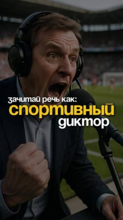 Выступи публично, как спортивный диктор