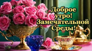 ДОБРОЕ УТРО!💖 ЗАМЕЧАТЕЛЬНОЙ СРЕДЫ💖 И УДАЧНОГО ДНЯ!💖Красивое пожелание доброе утро Среды.💌