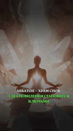 🌙 АББАТОН — ХРАМ СНОВ, ГДЕ СНОВИДЕНИЯ СТАНОВЯТСЯ КЛЮЧАМИ.