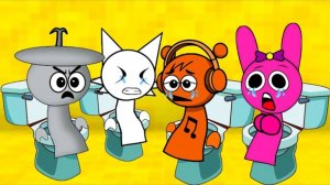 Спрунки или Спрунке на унитазе| Sprunki мультфильм