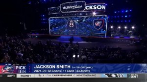 Meredith Gaudreau announces the Columbus Blue Jackets' pick!