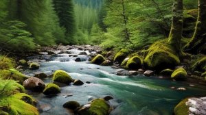 Шум реки в лесу для сна, учебы, работы и медитации