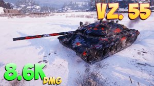 Vz. 55 - 4 Фрагов 8.6K Урона - Ослепительный! - Мир Танков