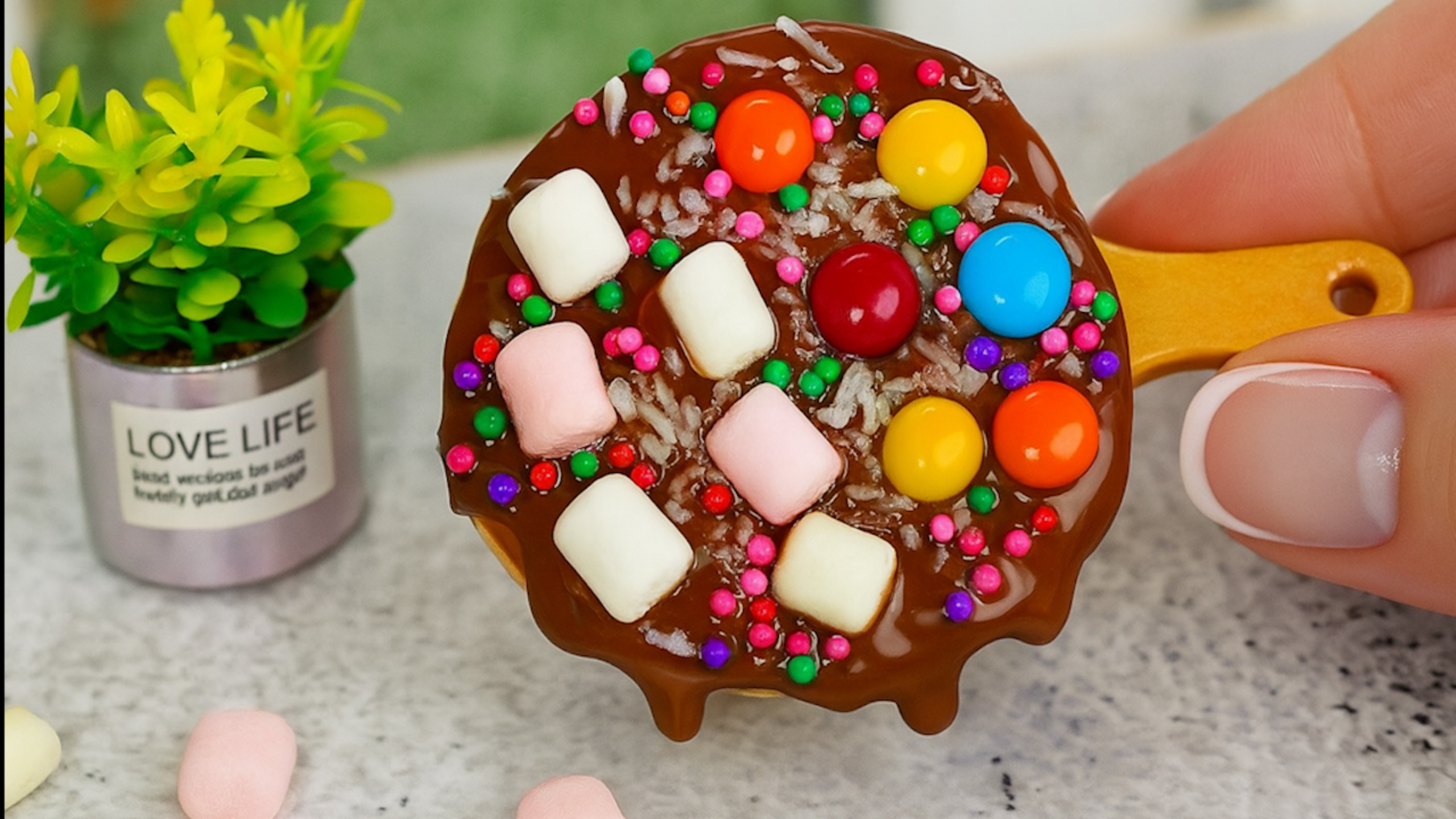 Сладкая Мини Пицца 😋🍫  Простой Рецепт Сладкой Мини Пиццы 🍕 Мини Кухня