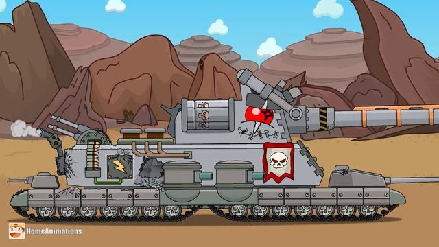 HomeAnimations – Мультики про танки  Сухопутный крейсер - Курс на разрушенный советский бункер ! - М