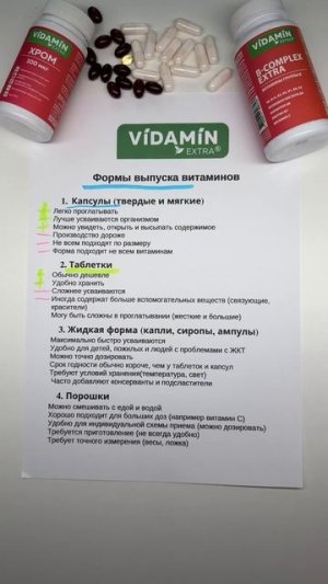 Какая форма витаминов лучше: капсулы, таблетки, жидкие?