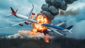 Крушения самолётов в небе. Авиакатастрофы. Самолеты.