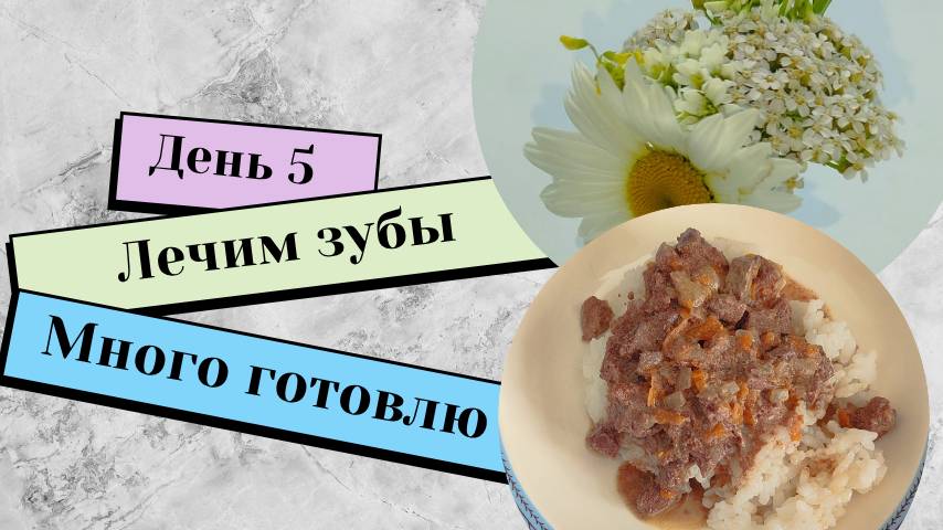 Живём на 500 рублей в день. Полечили зубы. Готовлю пюре, рис с печенью и гороховый суп. 27.06.2025