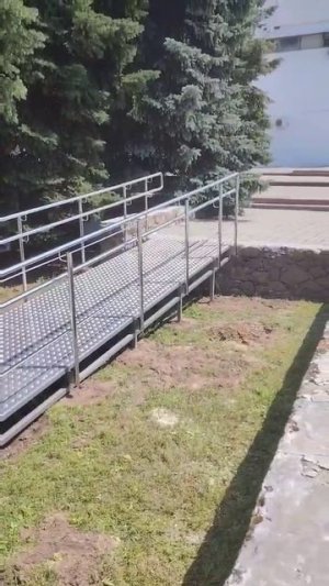 Пандус для ФОЛ I Металлический пандус для инвалидов I Пандус с перилами из нержавеющей стали