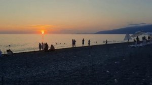 Абхазия закат на море