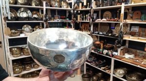 Кованая поющая чаша SUN/MOON SILVER ( 20 см, нота: Соль , 196 Гц ) / Singing Bowl / shamanic.moscow