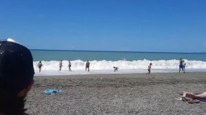 Абхазия море шторм волны