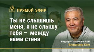 Ты не слышишь меня, я не слышу тебя – между стена. Владимир Ким