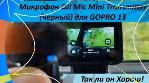 Микрофон Dji mini Для экшен камеры Gopro 13. Честный отзыв.