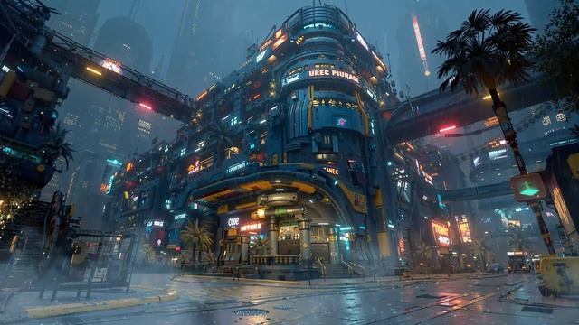 RAINY METRO Cyberpunk Ambience  Dystopian Vibes for Unwind & Contemplation