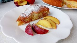 Пирог с нектаринами Воздушный Ароматный Домашний торт Это просто