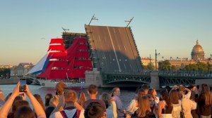 Репетиция Алых Парусов 2024. Бриг Россия на Неве