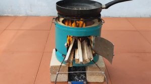 Бездымная дворовая печка 4 в 1 Гномик из старого газового баллона Варочная + Мангал + Барбекю + Духо