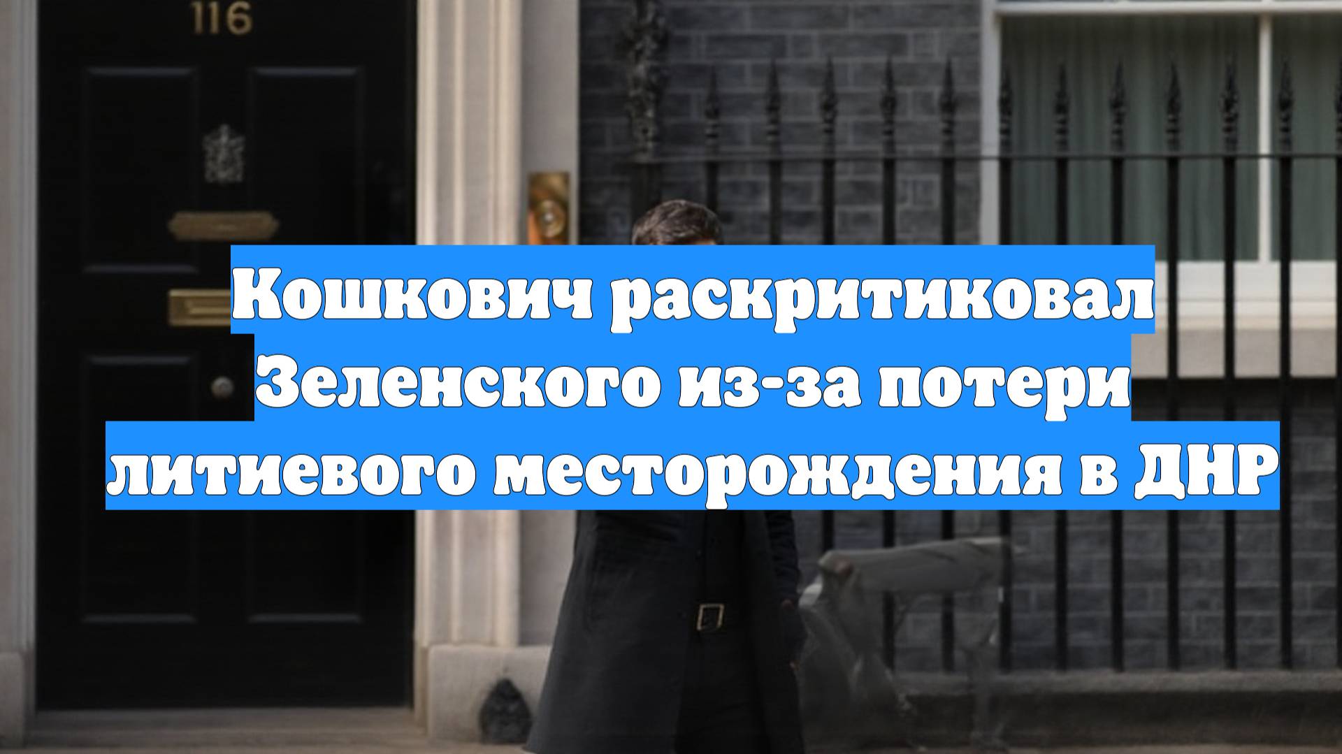 Кошкович раскритиковал Зеленского из-за потери литиевого месторождения в ДНР