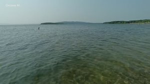 Пляж Солнечный на озере Тунайча. Сахалин
