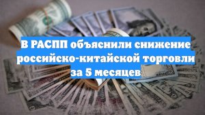 В РАСПП объяснили снижение российско-китайской торговли за 5 месяцев