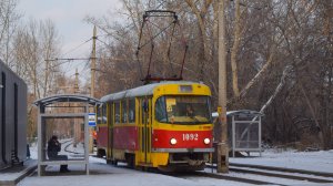 Трамвай Tatra T3SU-1092. Покатушки по Барнаулу.