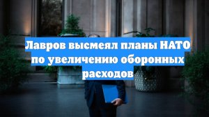 Лавров высмеял планы НАТО по увеличению оборонных расходов
