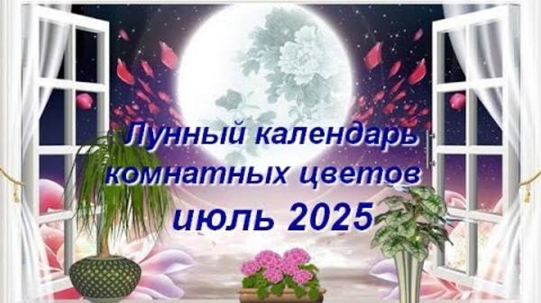 Лунный календарь комнатных растений и цветов на июль 2025 года