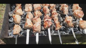 Жарю вкусные шашлыки в честь дня рождения английского спаниеля Арчи