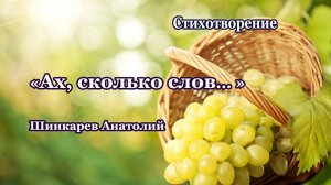 "Ах, сколько слов.." стих, исп. Шинкарев Анатолий, "Слова.."