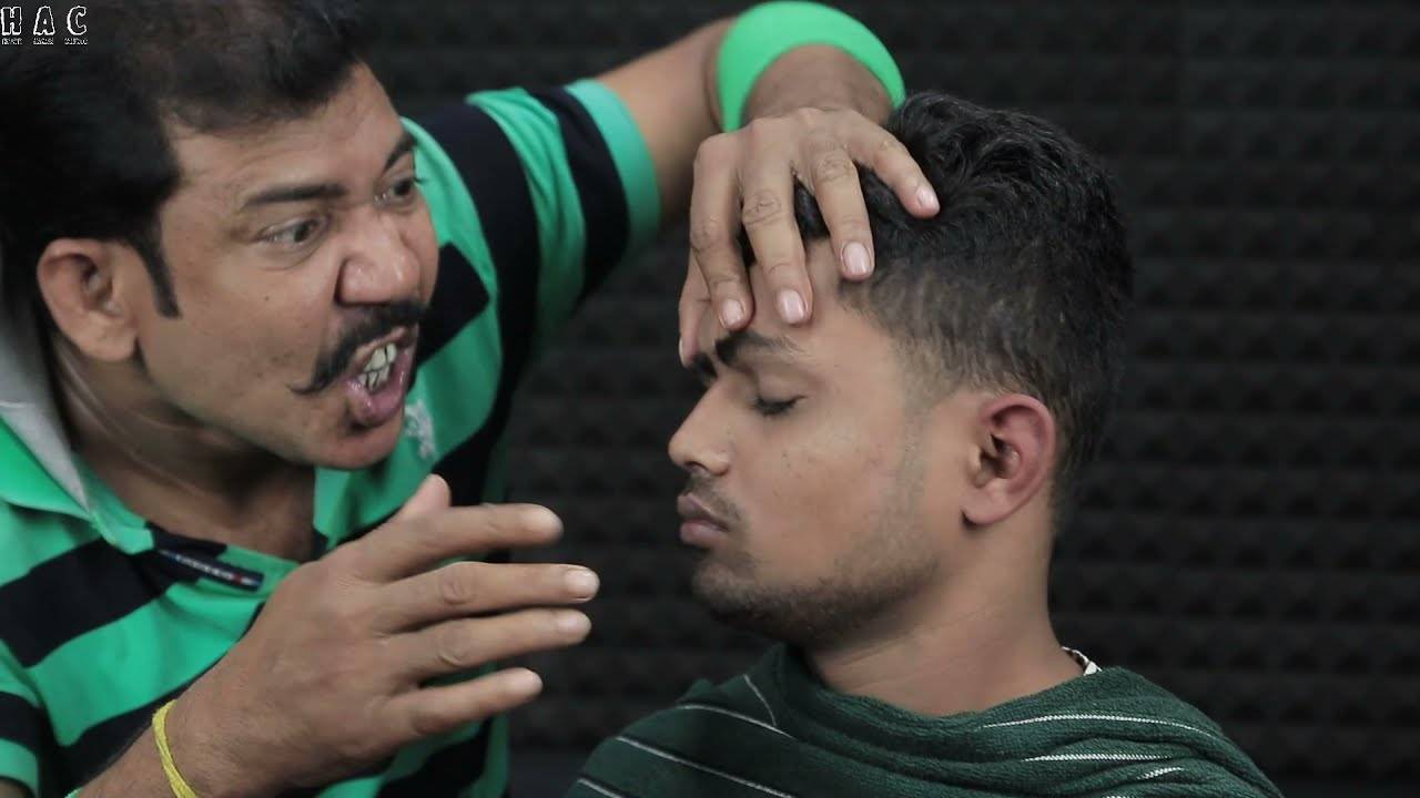 Asim Barber Head And Body Massage With New Tool ｜ Hair Crack Neck Crack Ear Crack ASMR For Sleep