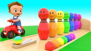 Bowling Alley Color Pins Toys 3D ｜ Learning Colors with Baby Fun Play Kids Children Toddler Edu Toys