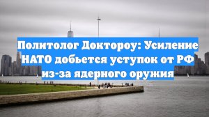 Политолог Доктороу: Усиление НАТО добьется уступок от РФ из-за ядерного оружия