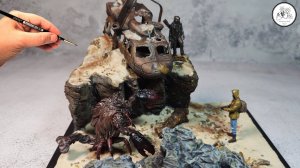 Диорама ПОСТАПОКАЛИПСИС | Краб-Мутант нападает на СТАЛКЕРОВ