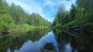 Сплав - река Андома ( гребу веслами подчиняясь музыке  )