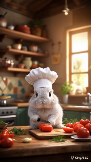 Зайчик готовит суп котёнку 🐰🍲
