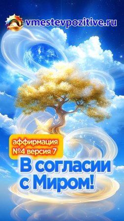 Affirmation. Male. №4. В согласии с Миром! (v7)