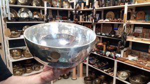 Кованая поющая чаша SUN/MOON SILVER ( 26 см, нота: Ля #, 116 Гц ) / Singing Bowl / shamanic.moscow