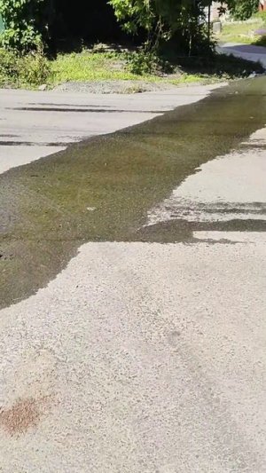 Две реки из гнилых труб стекаются в одну в Старом Осколе