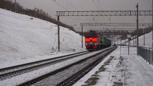 Тепловоз 2ТЭ10М-0714 на подъёме. Звук 5Д49.