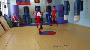 ушу-саньда.турнир Спасибо Деду за Победу Лимененко Валерия и Осипов Никита  дети 11 лет тренер Г.В.И